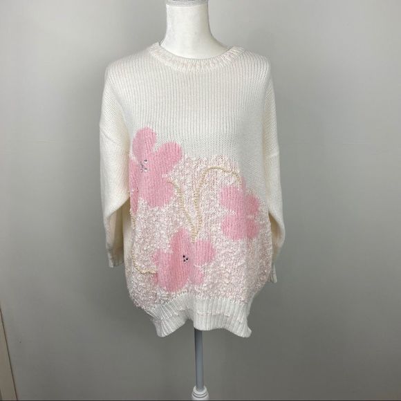 Razz-m-Tazz Sweater size 20W color white pink - Picture 1 of 6